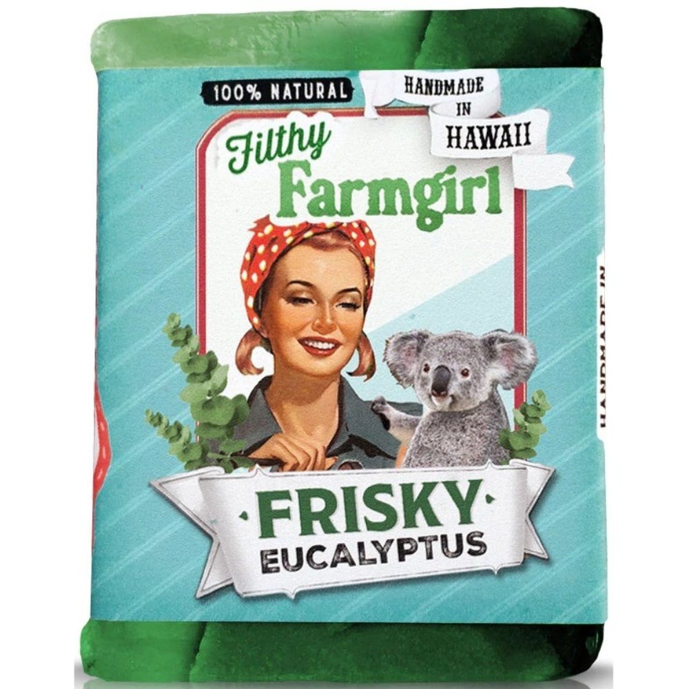 100% Natural Organic Soap. Frisky Eucalyptus. Handmade in Hawaii. 7oz.